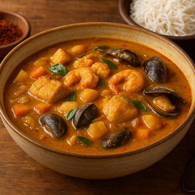Odiyal Kool – Sri-lankische Meeresfrüchtesuppe mit Palmyrah-Mehl