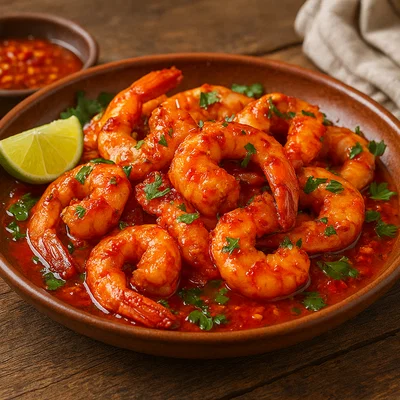 Scharfe Devilled Prawns (Gebratene Chili-Garnelen)