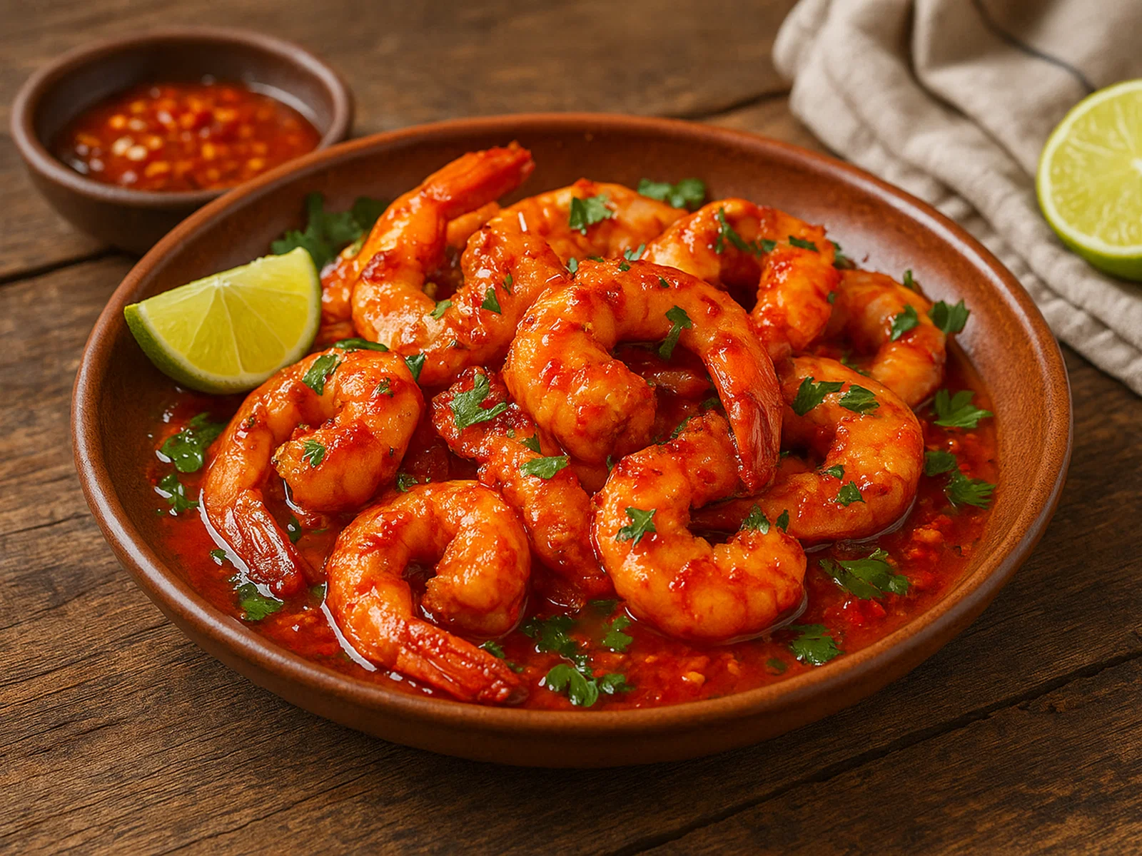 Scharfe Devilled Prawns (Gebratene Chili-Garnelen)