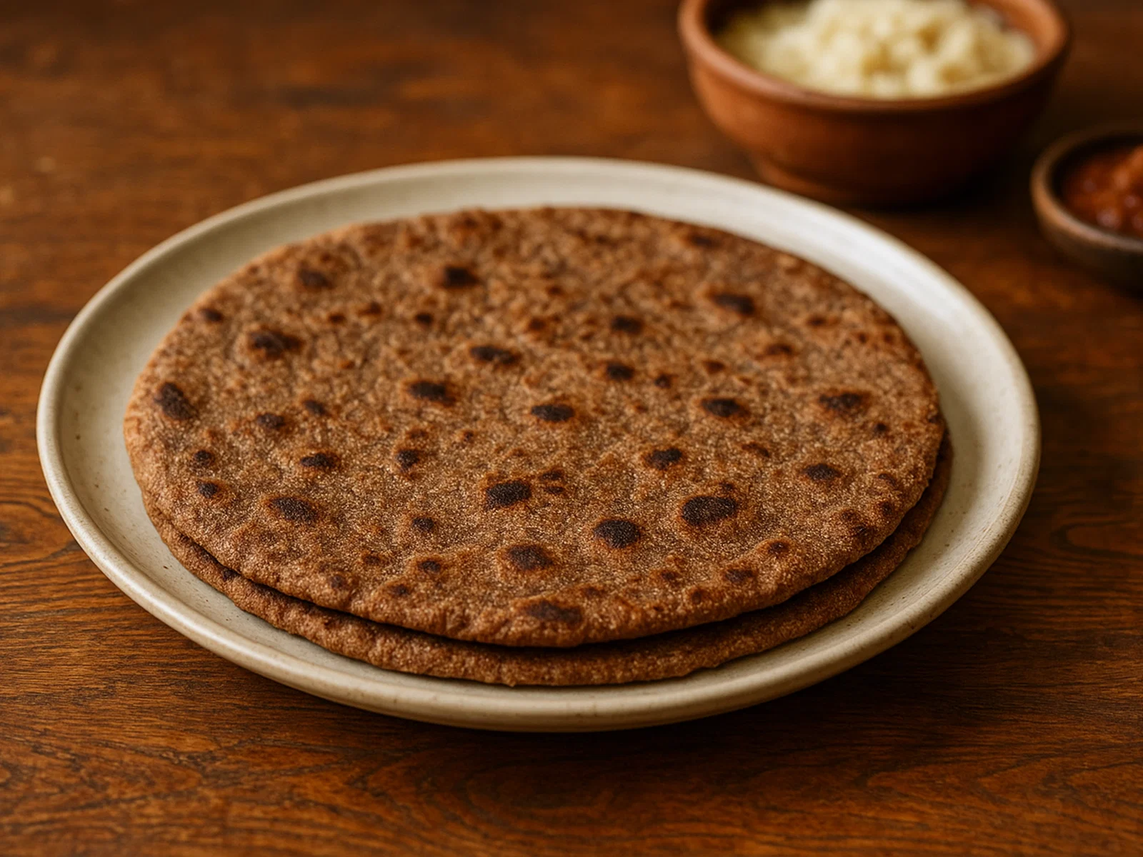 Kurakkan Roti (Fladenbrot aus Fingerhirse)
