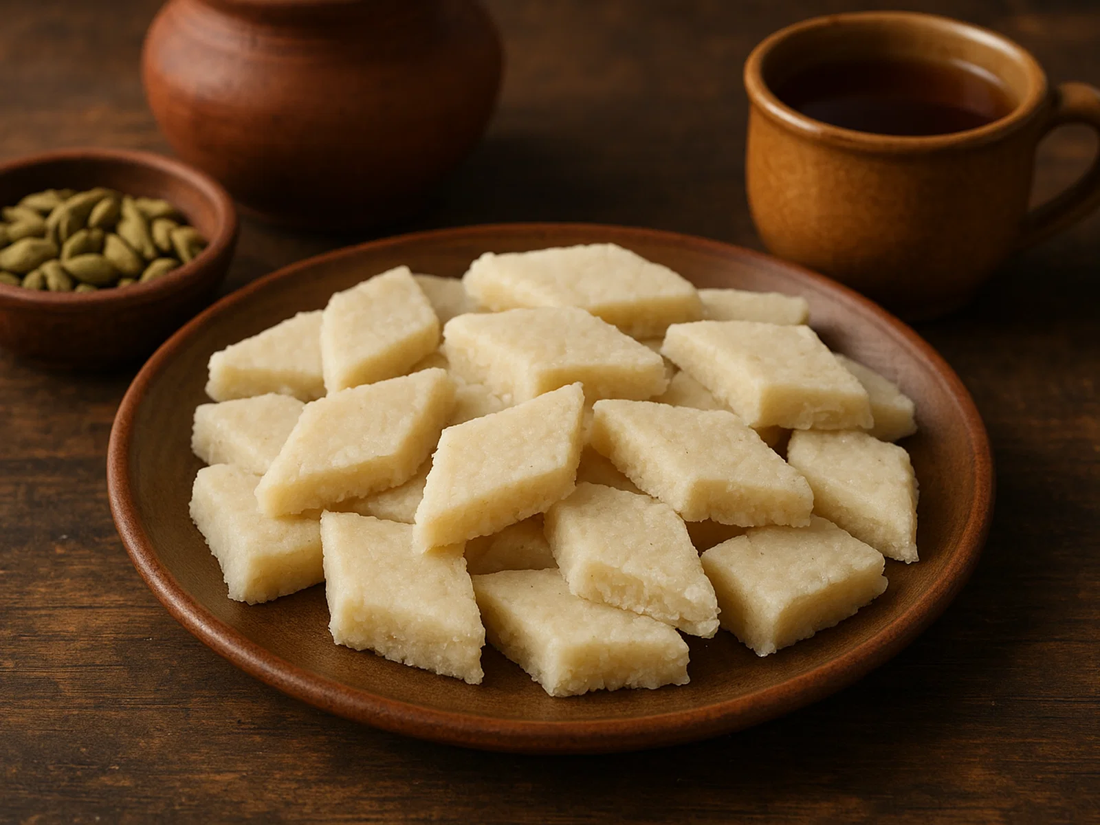 Aluwa aus Kandy (sri-lankisches Reismehl-Konfekt)