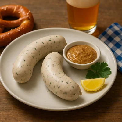 Traditionelle Münchner Weißwurst