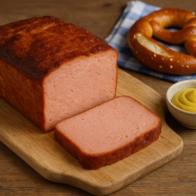 Hausgemachter Leberkäse aus dem Ofen