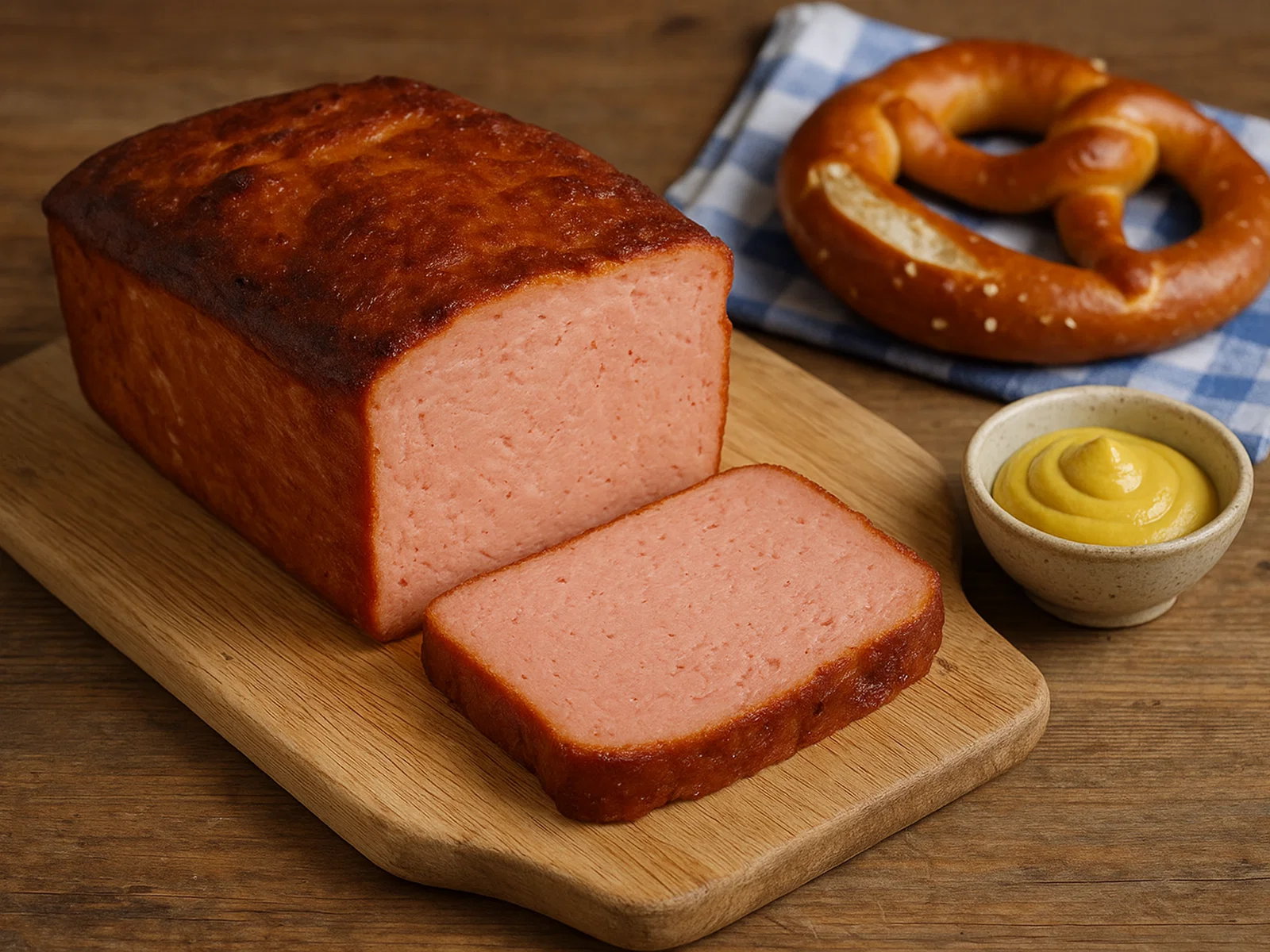 Hausgemachter Leberkäse aus dem Ofen