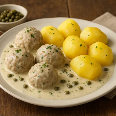 Königsberger Klopse mit heller Kapernsoße