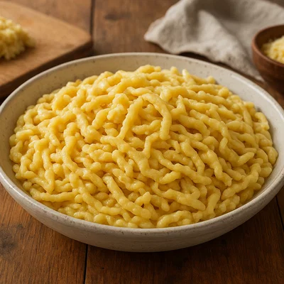 Handgeschabte Spätzle (Hausgemachte Eiernudeln)