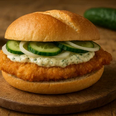 Norddeutsches Fischbrötchen mit Matjes, Bismarckhering oder Backfisch