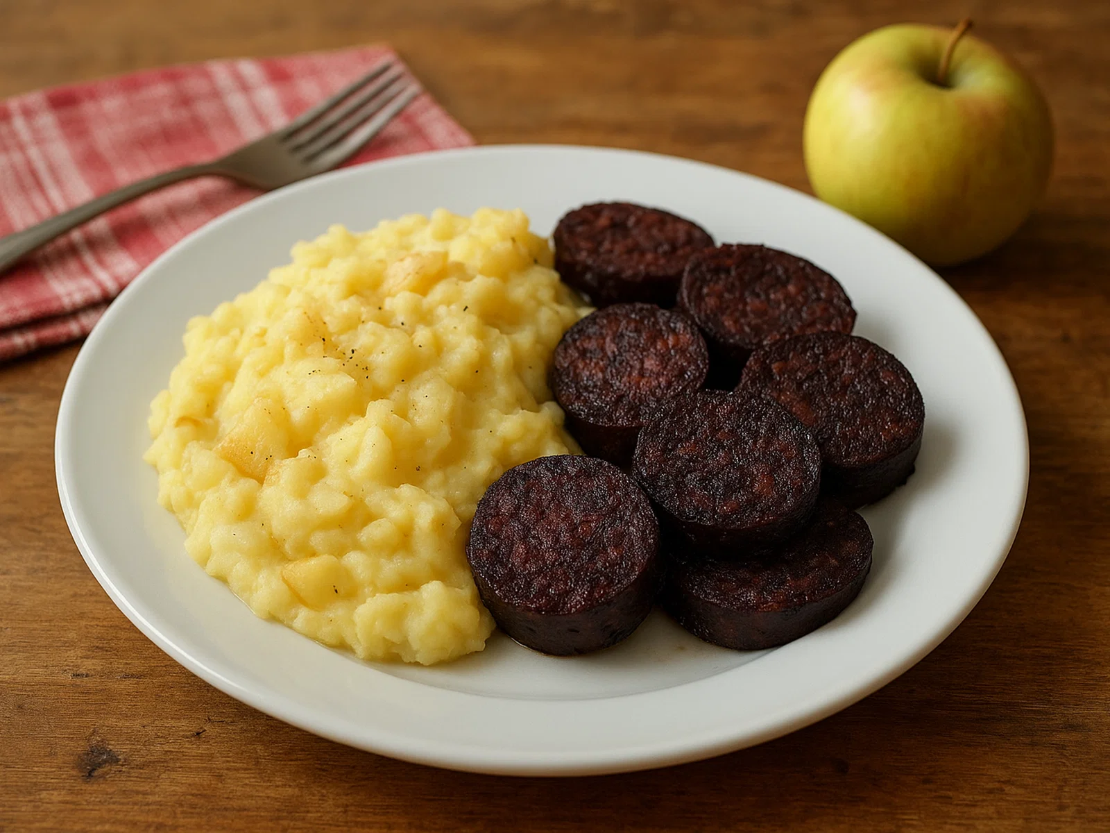 Himmel un Ääd – Kartoffel-Apfel-Püree mit Blutwurst