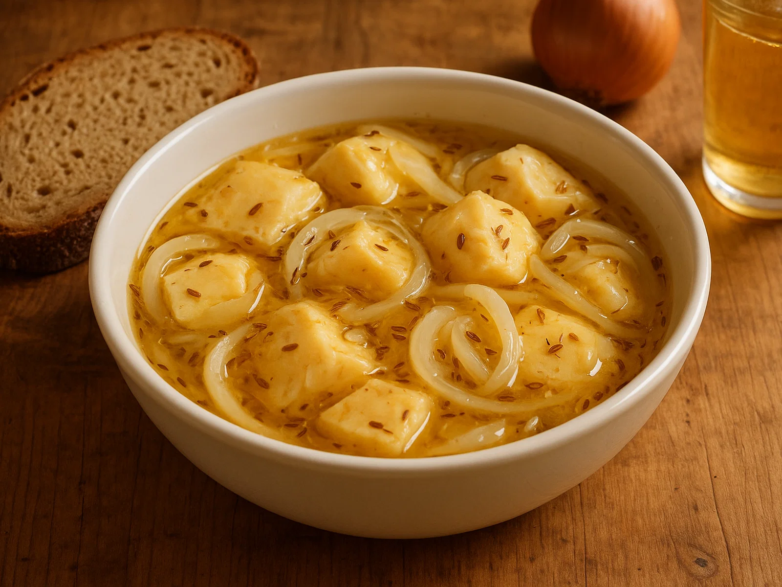 Handkäs mit Musik (Hessischer Sauermilchkäse mit Zwiebel-Essig-Marinade)