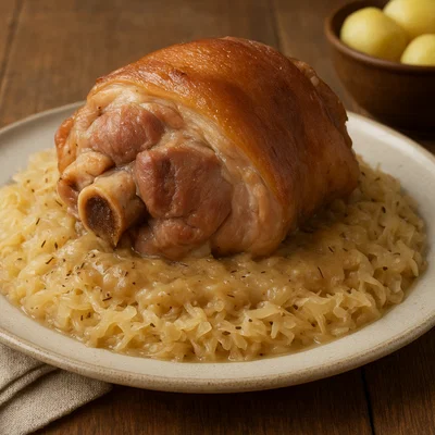 Klassisches Eisbein mit Sauerkraut