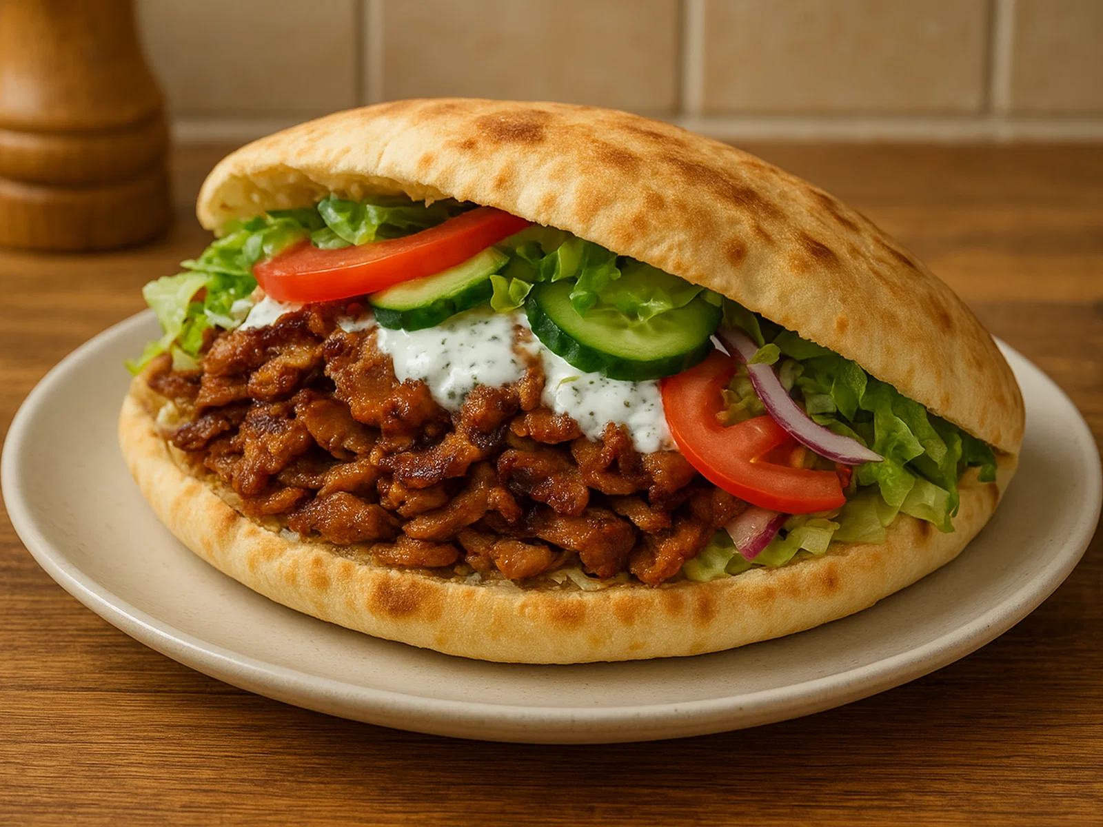 Döner Kebab im Fladenbrot