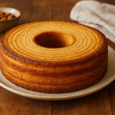 Klassischer Baumkuchen aus dem Ofen