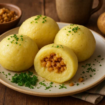 Thüringer Klöße aus rohen und gekochten Kartoffeln