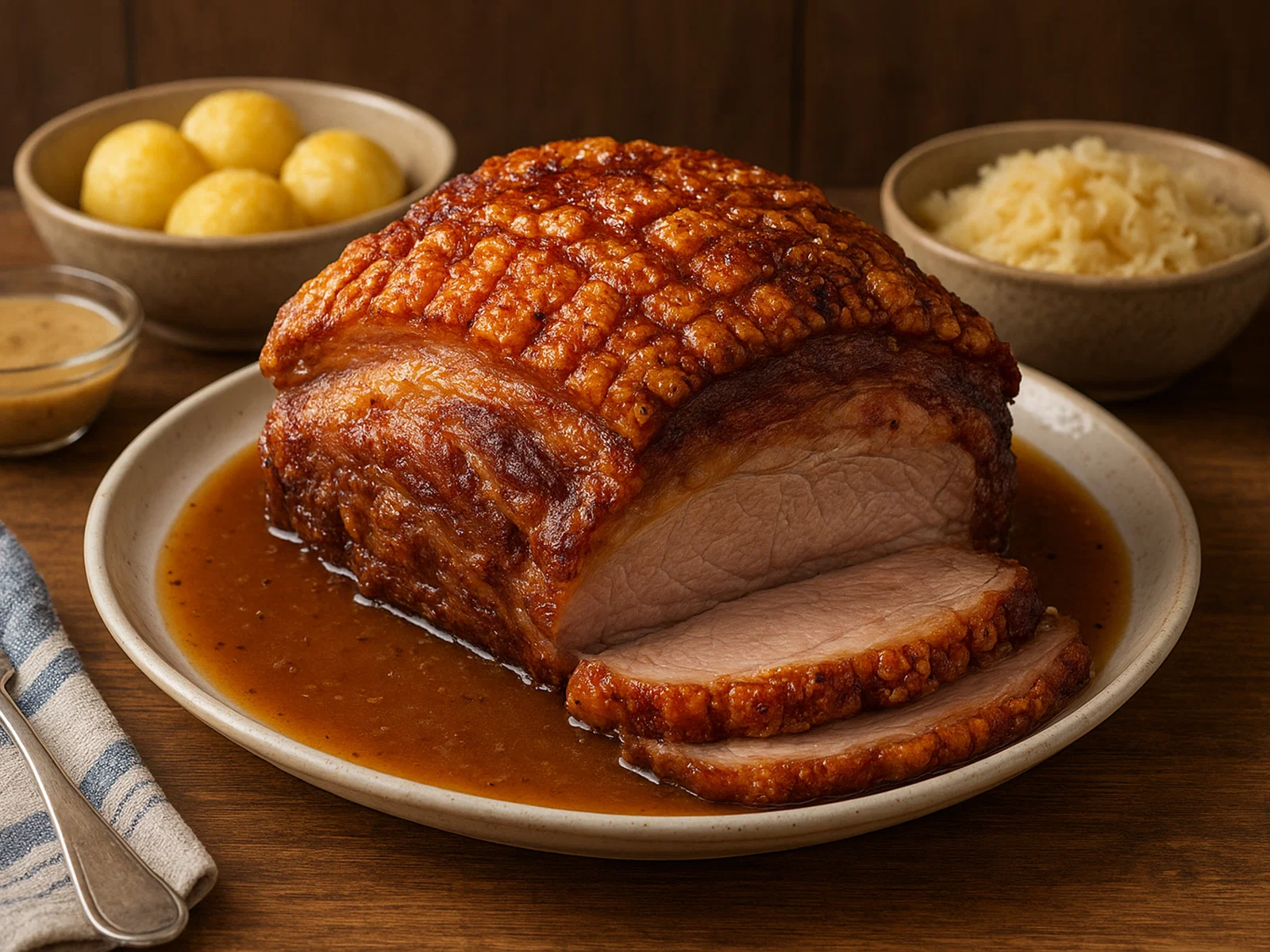 Krustenbraten vom Schwein mit extra knuspriger Schwarte