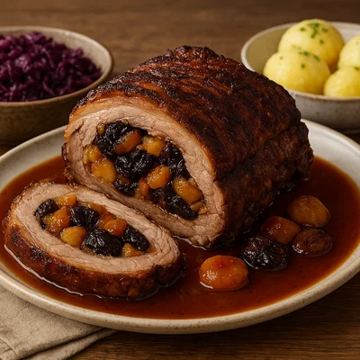 Mecklenburger Rippenbraten mit Backobstfüllung