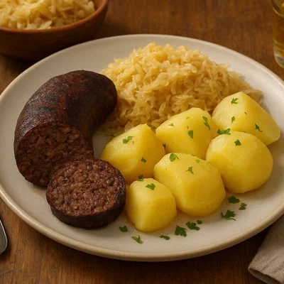 Tote Oma – Gebratene Grützwurst mit Kartoffeln und Sauerkraut