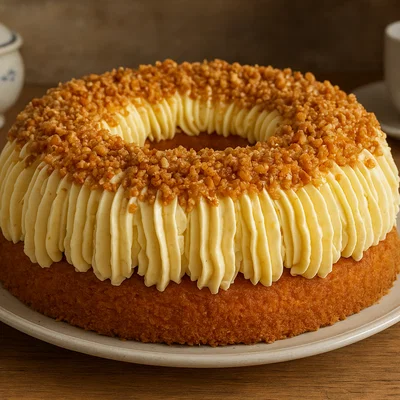 Frankfurter Kranz mit Buttercreme und Haselnuss-Krokant