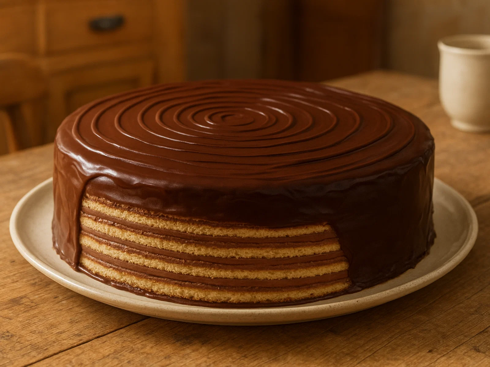 Prinzregententorte mit Schokobuttercreme