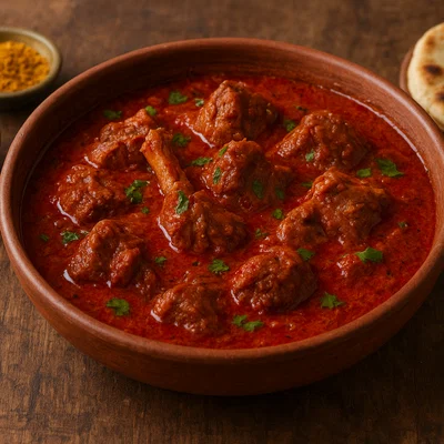Laal Maas – Scharfes Rotes Lammcurry mit Mathania-Chili