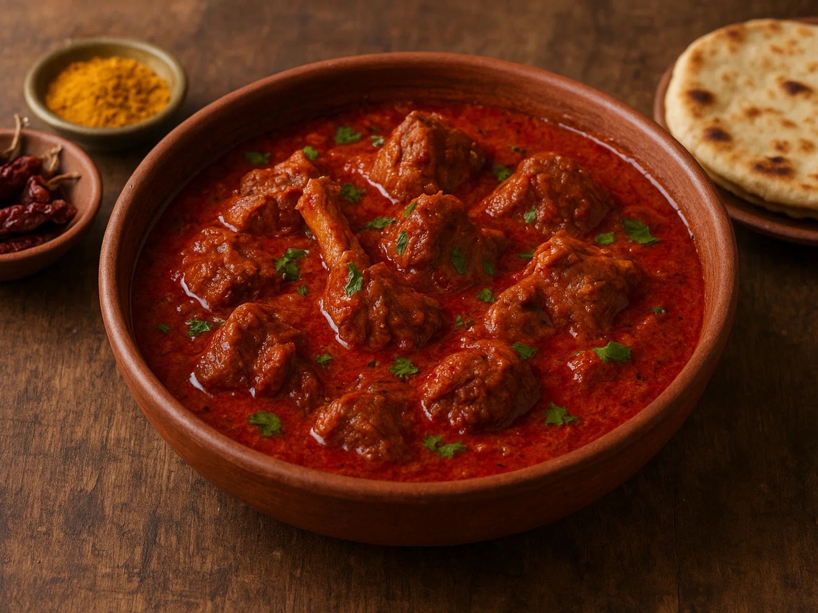 Laal Maas – Scharfes Rotes Lammcurry mit Mathania-Chili