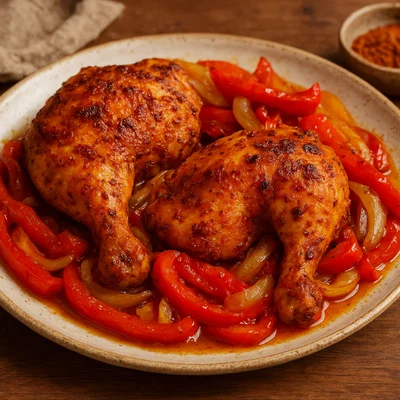 Devilled Chicken – scharf gebratenes Hähnchen mit Paprika und Zwiebeln