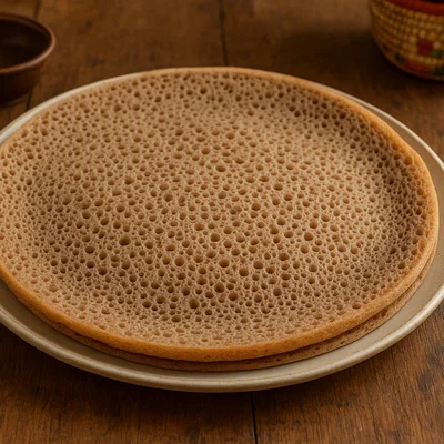 Injera – Äthiopische Teff-Sauerteigfladen