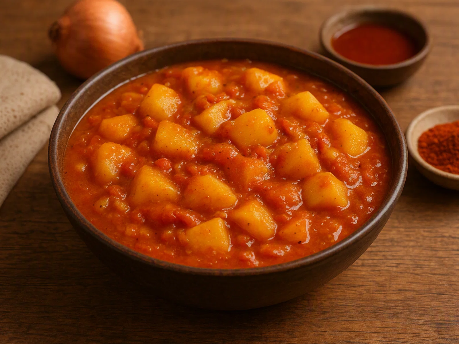 Dinich Wat – Äthiopischer Kartoffeleintopf (mild oder mit Berbere)
