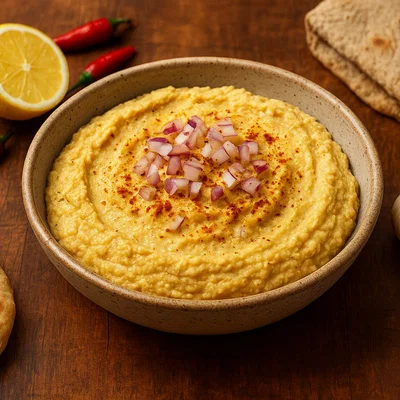 Buticha – kalter Kichererbsenmehl-Dip mit Zitrone