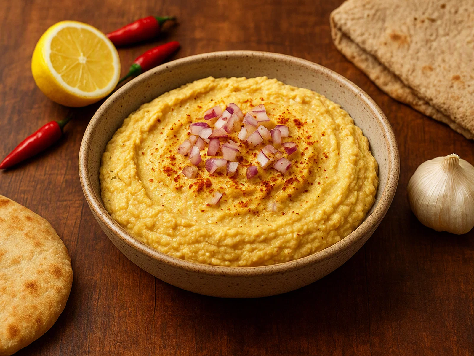 Buticha – kalter Kichererbsenmehl-Dip mit Zitrone