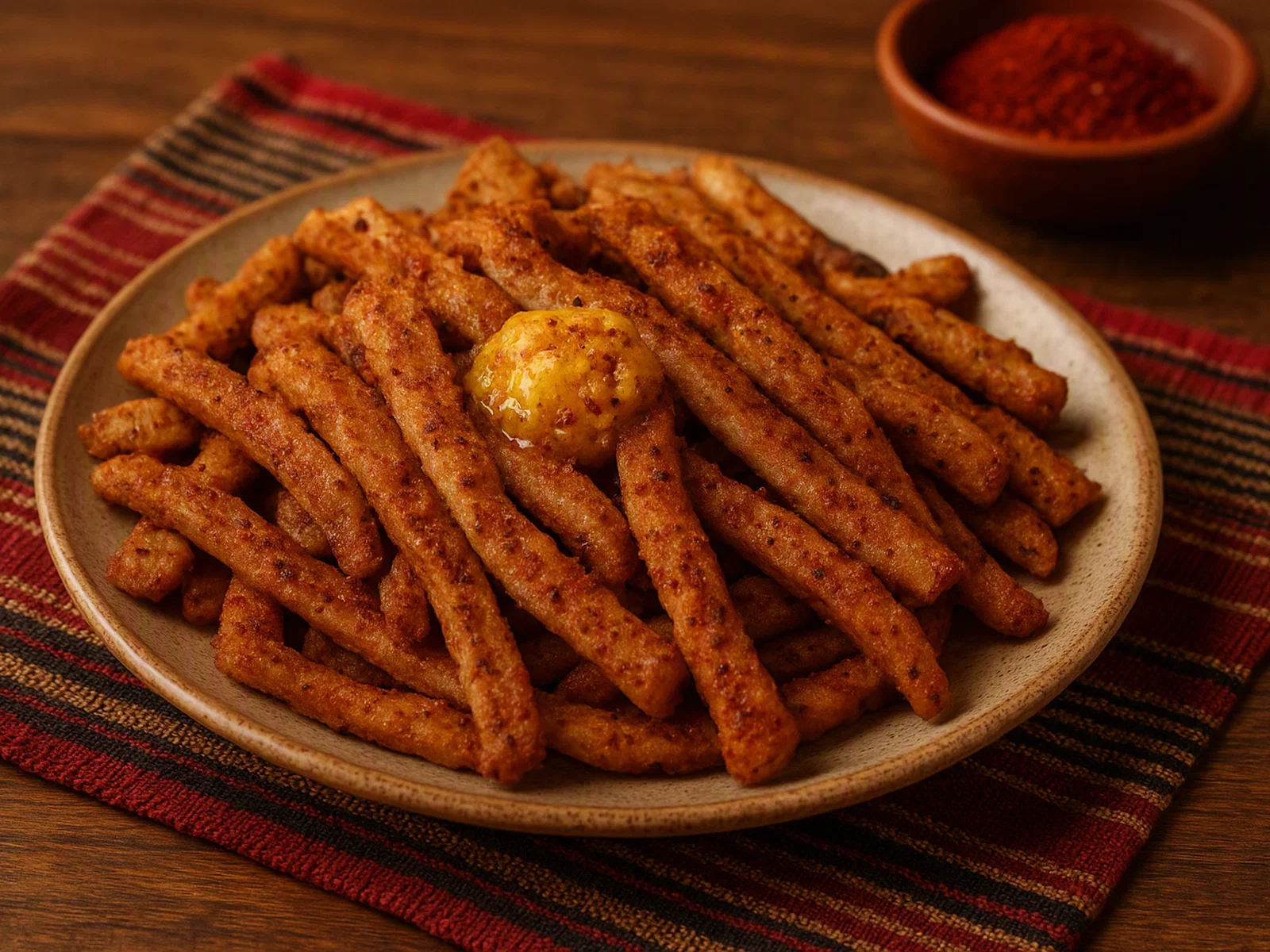 Kategna – Geröstete Injera mit Gewürzbutter und Berbere
