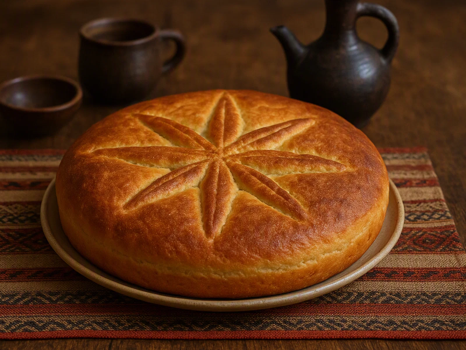 Ambasha – verziertes Fladenbrot aus Tigray