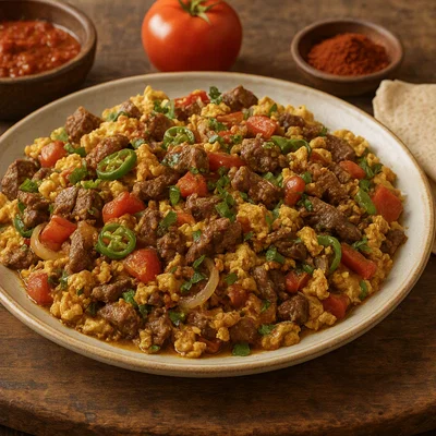 Enkulal Tibs – Äthiopisches Rührei mit Rindfleisch und Gemüse