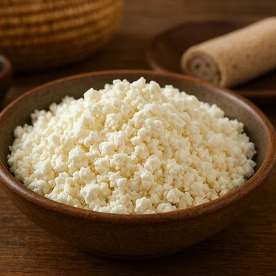 Äthiopischer Ayib (frischer Hüttenkäse)