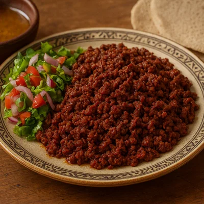 Kifto Leb Leb (leicht angebratenes Kitfo)
