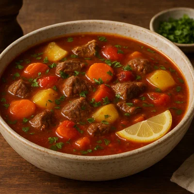 Kräftige Shorba – Herzhaft-würzige Fleisch-Gemüse-Suppe