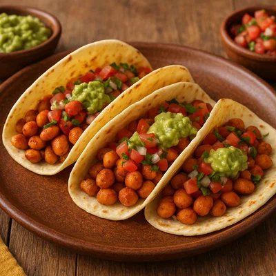 Würzige Lupinen-Tacos mit Pico de Gallo und Guacamole